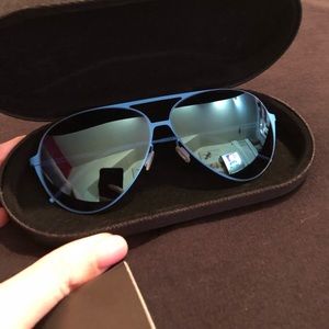 Italia Independent Metal Aviator Sunglasses